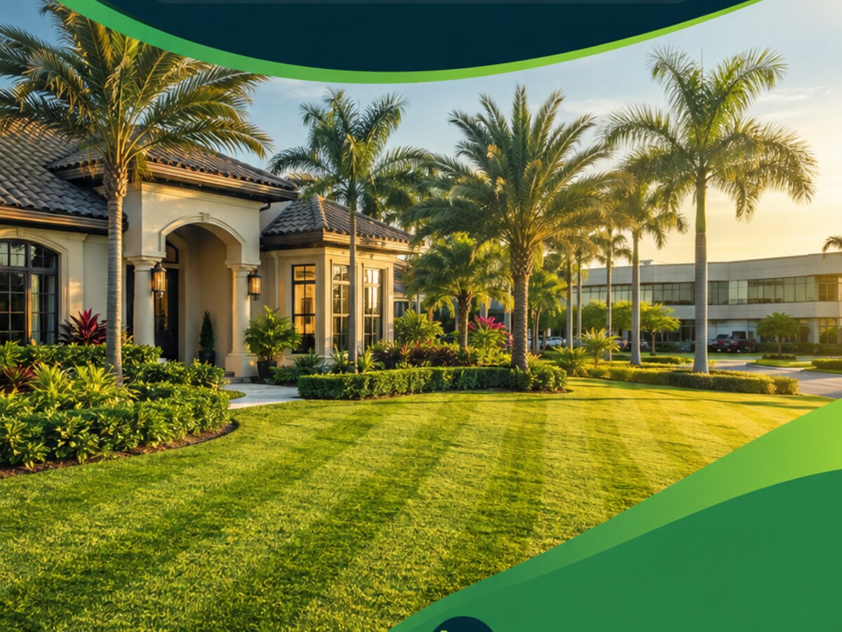 Professionally maintained Florida lawn and landscaping